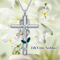 thumbnail image 3 of CACA LADY Lily Cross Urn Necklace 925 Sterling Silver Cremation Jewelry with Funnel Filler Kit Ashes, 3 of 5