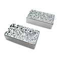 thumbnail image 3 of TISHITA 2 Pieces Guitar Pickup Covers Accessory Instrument Hollow Out Patterns Sturdy for Electric Guitars Engraved DIY Part Replaces Silver Carving, 3 of 8