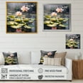 thumbnail image 4 of Designart "Wisdom In The Watercolor Lotus Pond" Lotus Floater Framed Wall Art Prints, 4 of 5