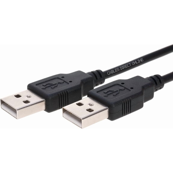 USB 2.0 A Male to A Male Cable 6ft High Speed Data Transfer Cord Black Cables Direct Online