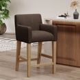thumbnail image 1 of Upholstered 26 inch Counter Stool - Brown/Weathered Brown, 1 of 25