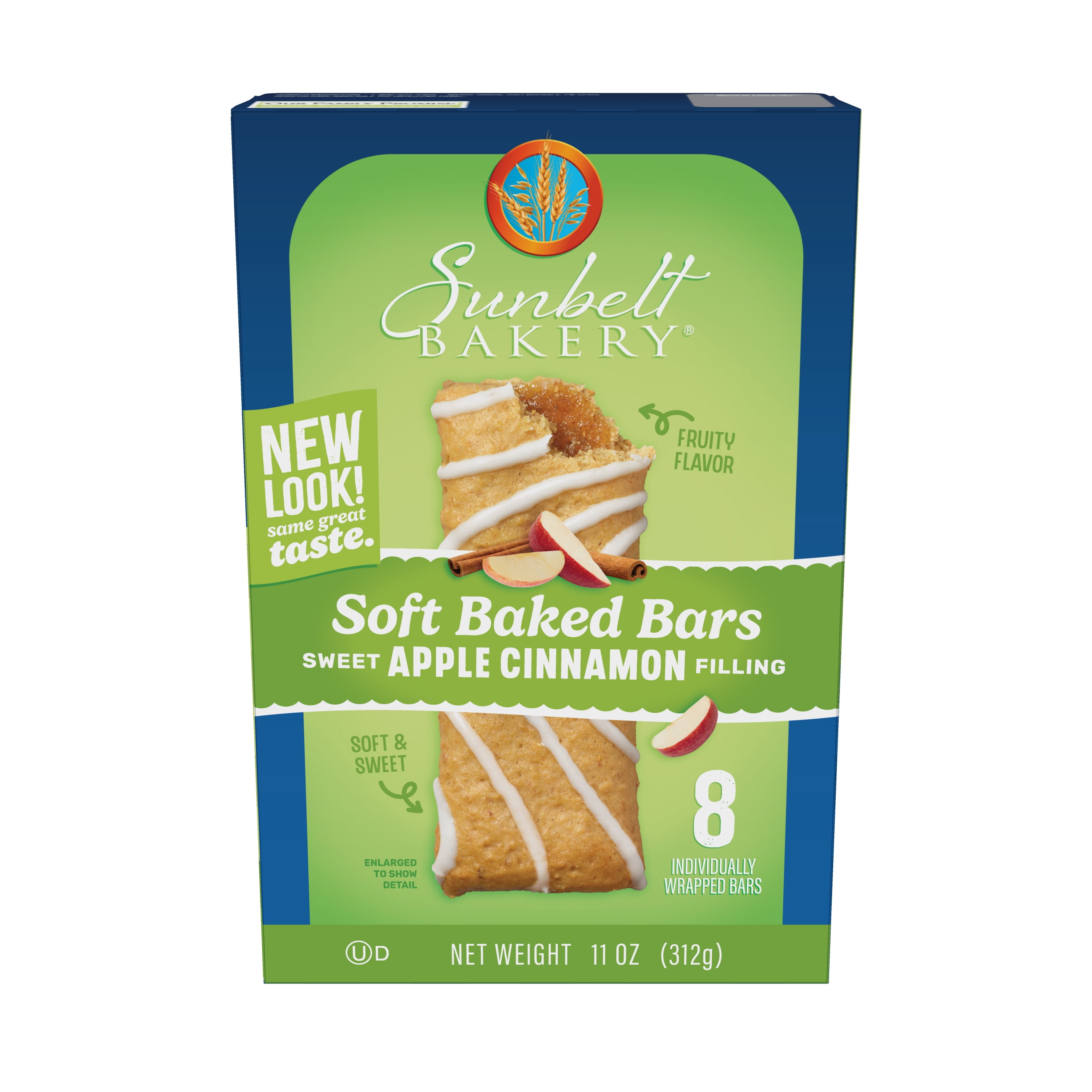 (4 pack) Sunbelt Bakery Soft Baked Bars Apple Cinnamon, 8 Count