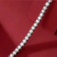 thumbnail image 5 of 3mm D Color Moissanite Tennis Chain Bracelet 925 Sterling Silver Spring Buckle-Multiple Size Options, 5 of 7