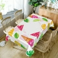 thumbnail image 5 of 60x84inches Colorful Tropical Fruit Tablecloths Watermelon Orange Pineapple Fresh Fruits Pattern Table Cloth Spill Proof Washable Table Cover for Kitchen Dining Patio BBQ Indoor Outdoor Use, 5 of 7