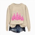 thumbnail image 4 of Towmus Christmas Sweatshirt for Women Cute Xmas Tree Casual Crewneck Sweatshirt Oversized Graphic Pullover Tops, 4 of 6