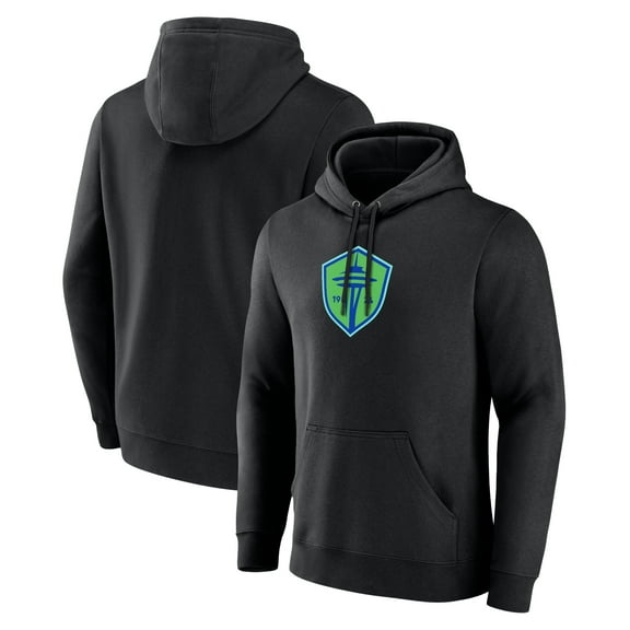 Men's Black Seattle Sounders FC Logo Pullover Hoodie