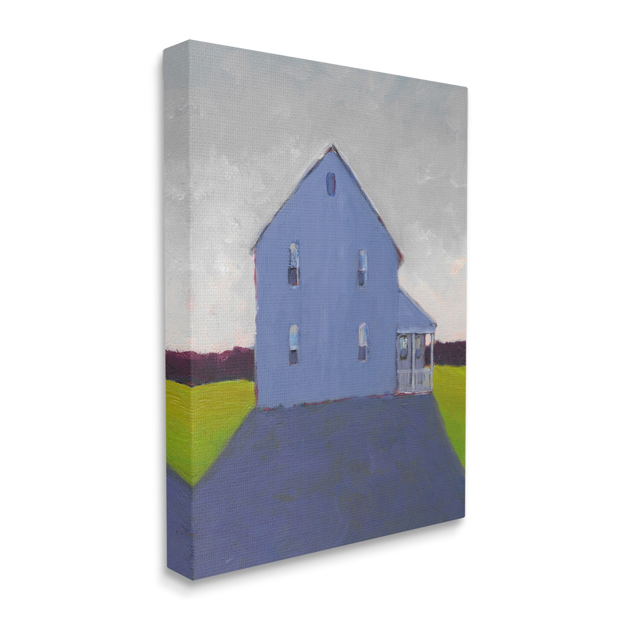 Stupell Industries Minimalistic Rural Farm Barn Gloomy Desolated Rainy Day,30 x 40, Design by Carol Young