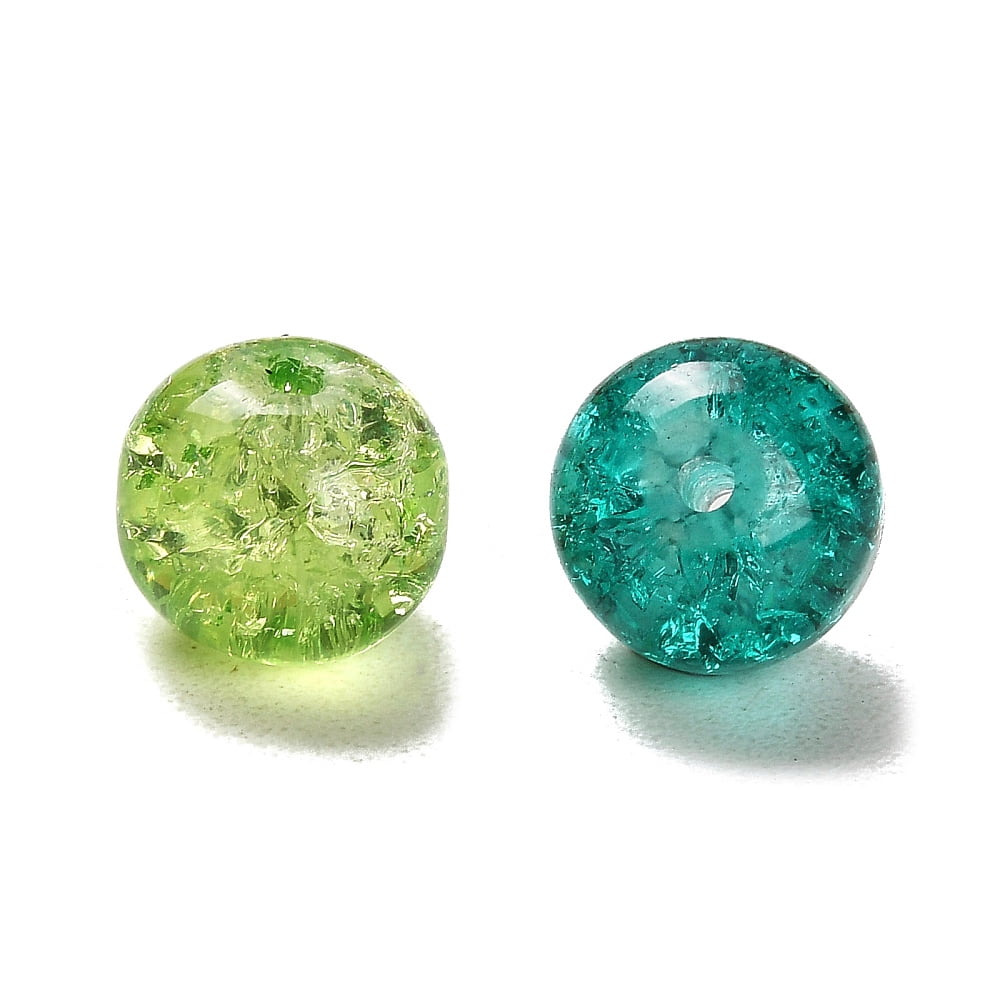 Transparent Glass Beads Round Mixed color 9x10x9.5mm Hole: 1mm about 350pcs/500g