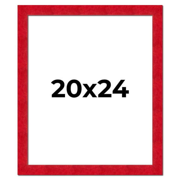 20x24 Frame Red Burl Solid Wood Picture Frame Width 1.75 Inches | Interior Frame Depth 0.5 Inches |