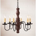 thumbnail image 2 of Irvins Country Tinware Gettysburg Chandelier in Plantation Red, 2 of 3