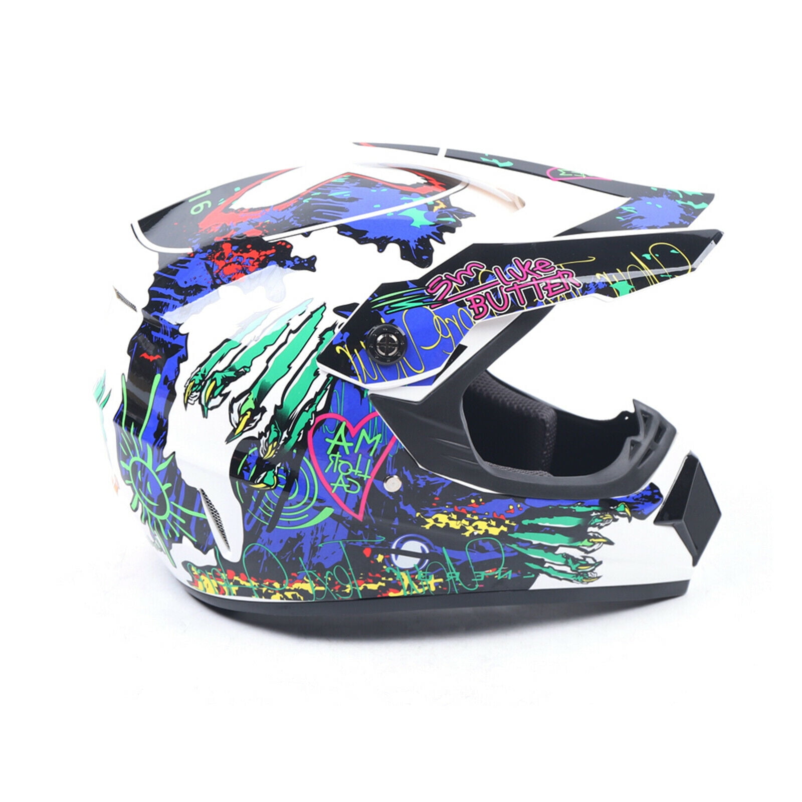 Youth Offroad Gear Combo Helmet Gloves Goggles DOT Motocross Off-Road Racing ATV Dirt Bike Protector