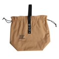 thumbnail image 2 of Canvas Insulation Bag Industrial Style Drawstring Lunch Box Pouch (Black), 2 of 7