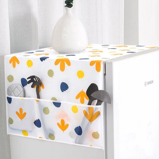 Cubierta Floral a prueba de polvo para nevera, cubierta de tela multiusos para lavadora, textil para el hogar