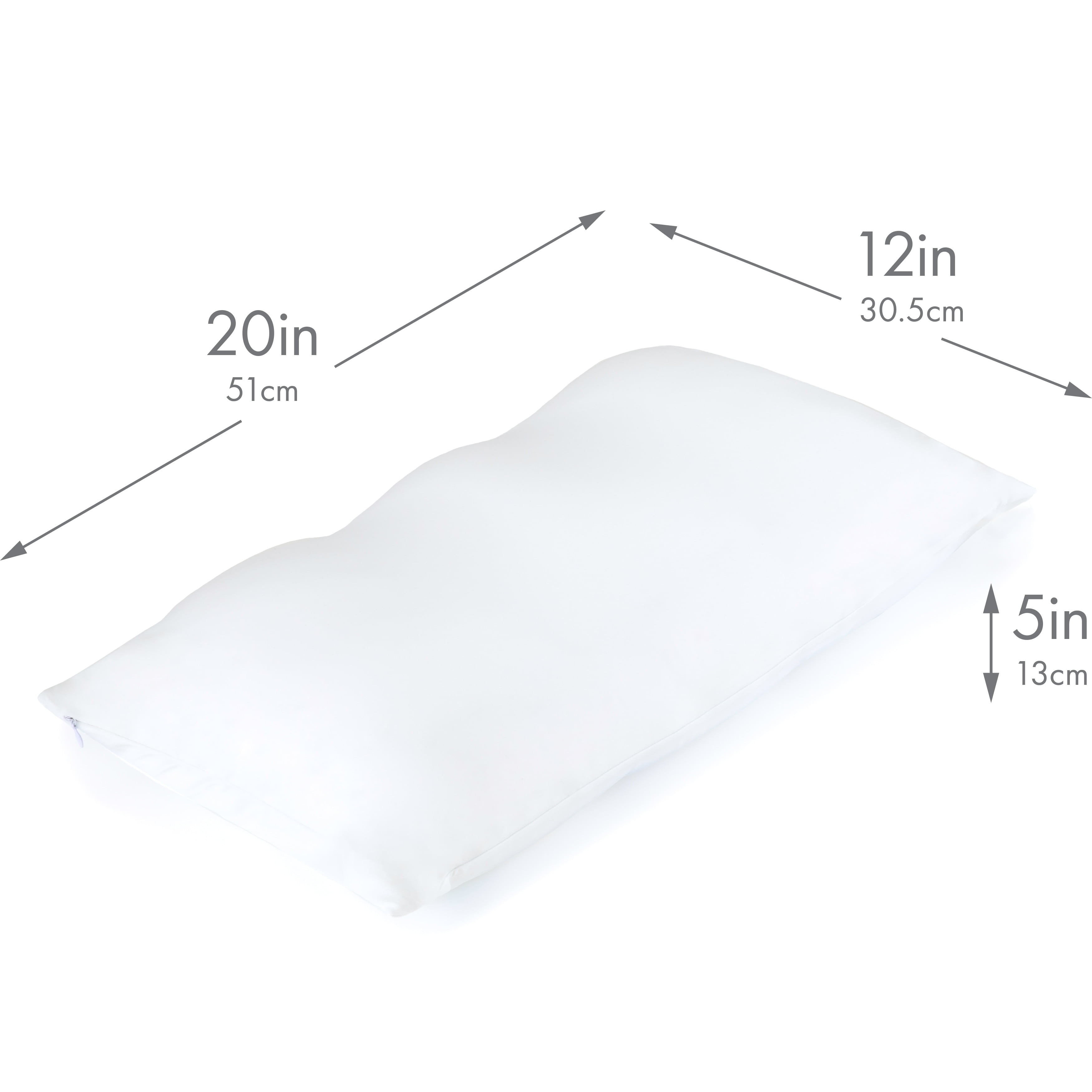 Pillowy Small Silk-like Microbead Bed Pillow - Removable Cover