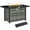 Grey, variant on Outsunny 50,000 BTU Propane Fire Pit Table with Glass Wind Guard Coffee