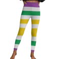 thumbnail image 6 of Ailaofu Women's 80s Leggings Mardi Gras Leggings Buttery Soft Stretchy Pants Basic Workout Yoga Pants, 6 of 7
