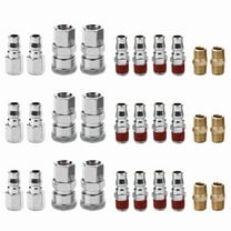 30Pcs 1/4 Inch Air Line Hose Compressor Fitting Connector Coupler Quick Release Pneumatic Parts