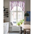 thumbnail image 4 of Purple Weeping Eucalyptus Swag Valances for Windows, Small Curtains Drapes, Spring Summer Farmhouse Leaves Kitchen Window Curtains Over Sink Window Treatment Valance for Bedroom/Bathroom 56"x36", 4 of 5
