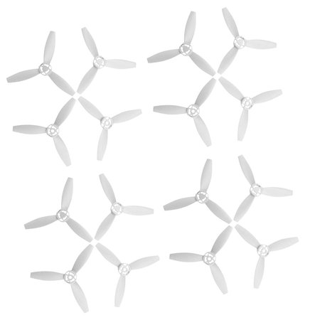 LeeQinersw Remote Control Drone Propellers for Parrot Bebop 2 Power FPV Four-aircraft Body White