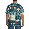 thumbnail image 3 of Kdxio Men'S Hawaiian Shirt For Men Short Sleeve Shirt France And Paris Summer Casual Holiday Beach Button Down T-Shirts, 3 of 5
