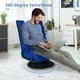 Gymax Chaise de Sol de Jeu Pliant Canapé Paresseux Pivotant Réglable à 6 Positions avec Accoudoir Bleu – image 5 sur 10