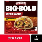 Hot Pockets Snacks, Big and Bold Steak Nacho, Cheddar Cheese, 2 Sandwiches, 13.5 oz (Frozen)