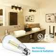 thumbnail image 6 of TORCHSTAR 75W Watt Equivalent ST64/ST19 LED Light Bulb, E26 Edison Base, Dimmable, 2700K Soft White , Pack of 6, 6 of 8