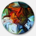 thumbnail image 1 of DesignArt Horloge Murale Grande Design Vitrail Abstrait, 1 of 2