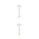 thumbnail image 1 of Wosthever Modelo de luz de vía férrea para exteriores, modos de blanco cálido, Mini poste de luz LED, escala 1: 87, microaccesorios de jardín, Gris (luz blanca) 2piezas Wosthever CBP495350, 1 of 6