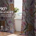 thumbnail image 5 of Jainmy Boho Floral Patterned Curtains for Living Room Bedroom Thermal Insulated Room Darkening Window Treatments,Mustard Yellow,52Wx96L,2 Panels, 5 of 10