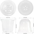 thumbnail image 3 of shiyou-Clear Plant Nursery Pots with Humidity Dome 4" Soft Transparent Plastic Gardening Pot Planting Containers Cups Planter Small Starter Seed Starting Trays for Seedling with 10pcs Plant Labels, 3 of 4