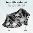 thumbnail image 5 of Gaeub Seamless Pattern With Skulls Printed Double Sided Reflective Bucket Hat Foldable Sun Hat for Camping Hiking Fishing, 5 of 9