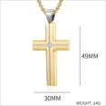 thumbnail image 5 of Metaljc Stainless Steel Cross Necklace for Men Women, Religion Fashion Jewelry Gifts, 24 In, 5 of 5