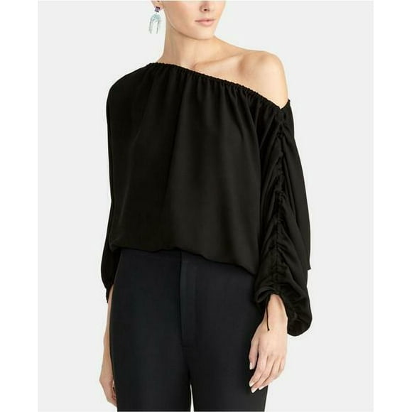 Rachel Rachel Roy Salena Off The Shoulder Long Drawstring Sleeve Top In Black XS