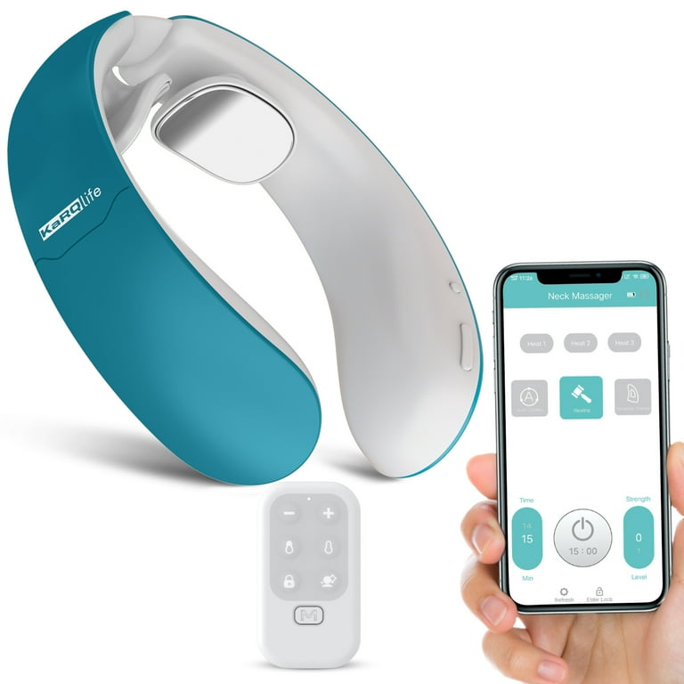 vibrating neck massager walmart Neck Massager, Heated Neck Massager, Wireless Neck and Shoulder Pain Relief  with 2 Vibrator Massage Heads and Constant Temperature Heating, Portable  Lightweight Design for Home and Office Use main image 1