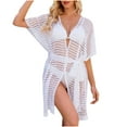 thumbnail image 3 of yillto Womens Swimsuit Cardigan Short Sleeve Crochet Hollow out Coverup Summer Beach Knit Swim Cover Up, 3 of 5