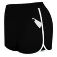 thumbnail image 4 of Ashirexll 3PCS Workout Shorts Women, Solid Color Shorts Casual Loose Comfy Elastic Waist Yoga Athletic Short Trendy Beach Shorts with Pockets Style A Black XXL, 4 of 8