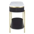 thumbnail image 3 of Bowery Hill Contemporary Wood 1-Drawer Console Table in Walnut, 3 of 10