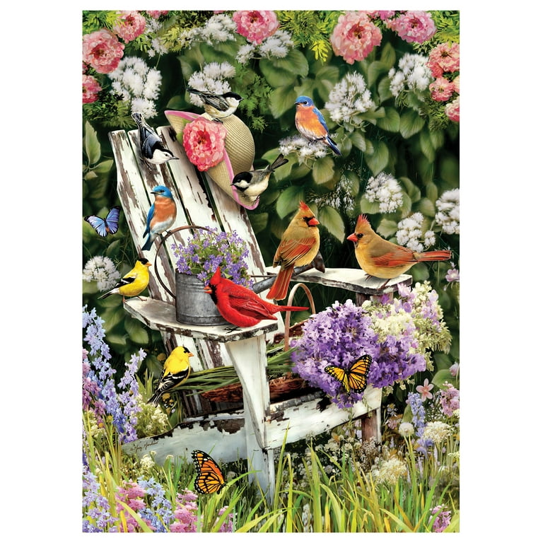 Cobblehill 1000 Piece Summer Adirondack Birds Puzzle - Family Friendly Jigsaw With Linen Finish