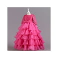 thumbnail image 3 of Bagilaanoe Kids Girl Princess Dress Flower Girl Lace Multi-Layer Ruffle Tutu Skirt 3T 4T 5T 6T 7T 8T  9T 10T Formal Party Wedding Dress Prom, 3 of 9