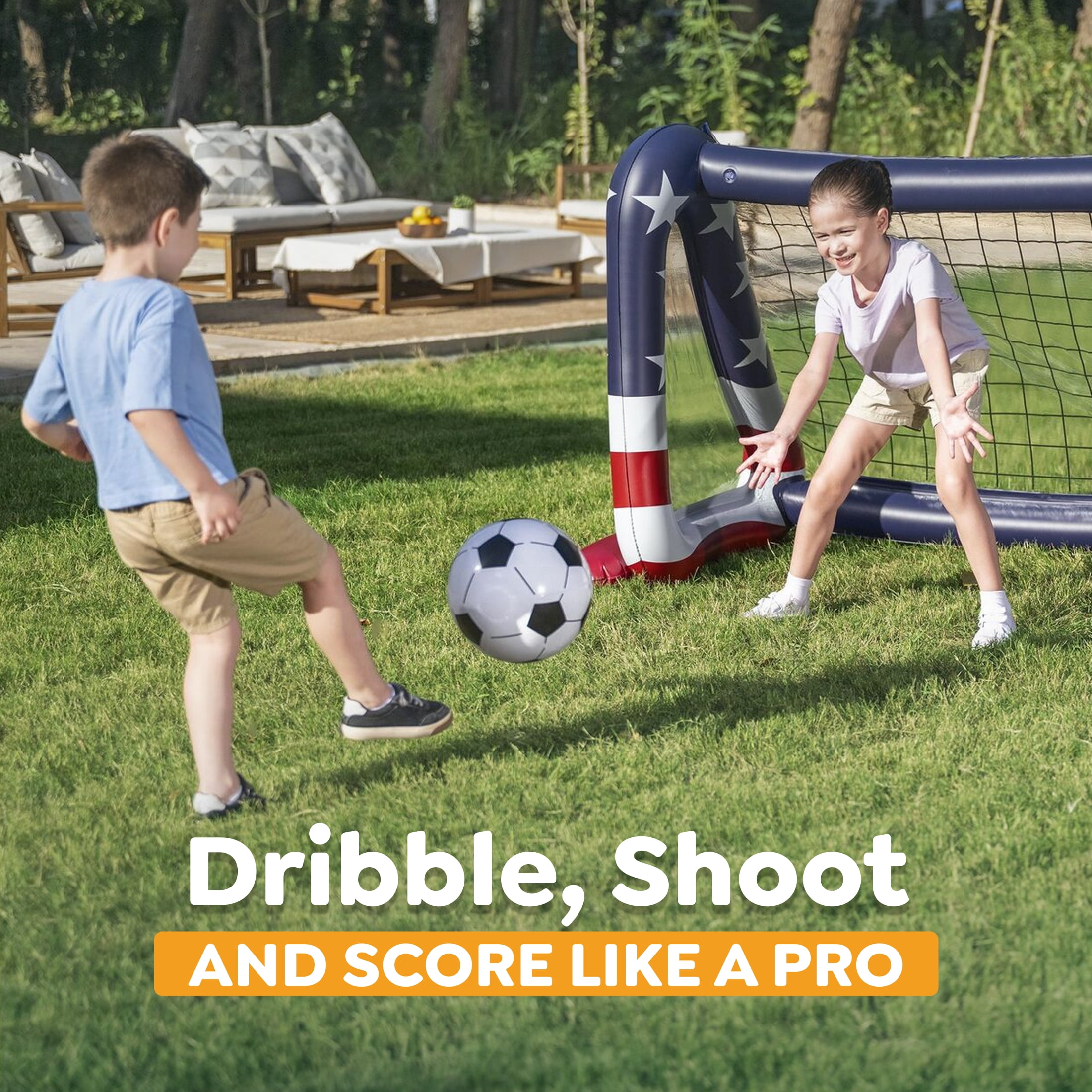H2OGO! Patriotic Kickin Kids Inflatable Soccer Game