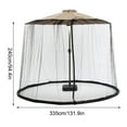 thumbnail image 3 of Summer Savings! InsCrazy Black Patio Umbrella Mosquito Netting, with Double Zipper Door, Polyester Mesh Screen for Almost Outdoor Market Table Umbrellas & Cantilever 132" x 94", 3 of 6