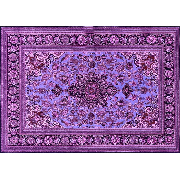 Ahgly Company Indoor Rectangle Animal Purple Traditional Area Rugs, 2' x 3'