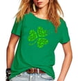 thumbnail image 2 of Pompotops T-Shirt à Manches Courtes Décontracté pour Femme, Vert, à Imprimé, 2 of 4