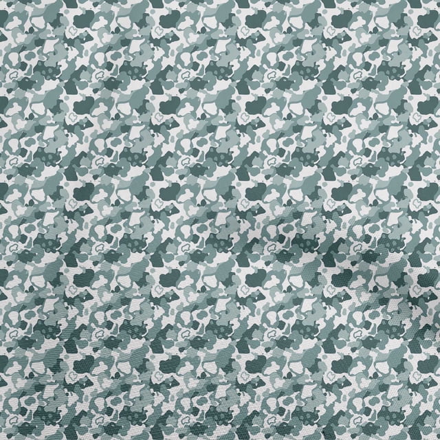oneOone Polyester Spandex Dusty Teal Green Fabric Abstract Sewing Craft Projects Fabric Prints By Yard 56 Inch Wide
