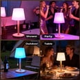 thumbnail image 3 of Cordless Shower Lamp Waterproof, Rechargeable Bathroom Lamp with 16 Color Changeable, Dimmable Table Lamp with Remote Control, LED Night Light for Inside Shower, Outdoor, Bedroom, Restaurant, Camping, 3 of 9