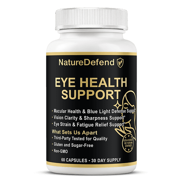 NatureDefend Eye Health Supplement, Lutein & Zeaxanthin, 60 Capsules, Veteran-Owned, USA Made