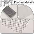 thumbnail image 6 of 1 Yard Rhinestone Mesh Netting Fabric 21cm Wide Birdcage Bridal Veil French Rhombus Headband Millinery Bride Hair Net Headdress Hat Decoration for Women Girls Wedding Tea Party Black, 6 of 9