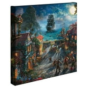thomas kinkade - gallery wrapped canvas , pirates of the caribbean , 14" x 14" , 65330