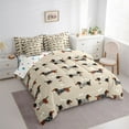 thumbnail image 3 of Manfei Funny Dog Dachshund Twin Bedding Sets 7-Piece, Cute Dalmatian Animal Bedding Comforter Set, Teens Kids Boys Girls Reversible Sheet Sets, Microfiber Bedroom Decor, 3 of 7